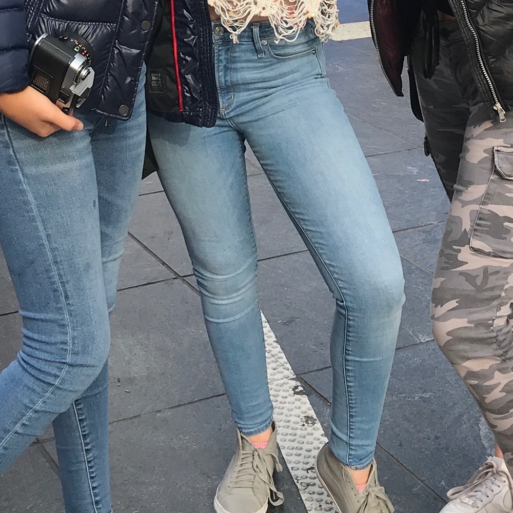 High rise skinny jeans